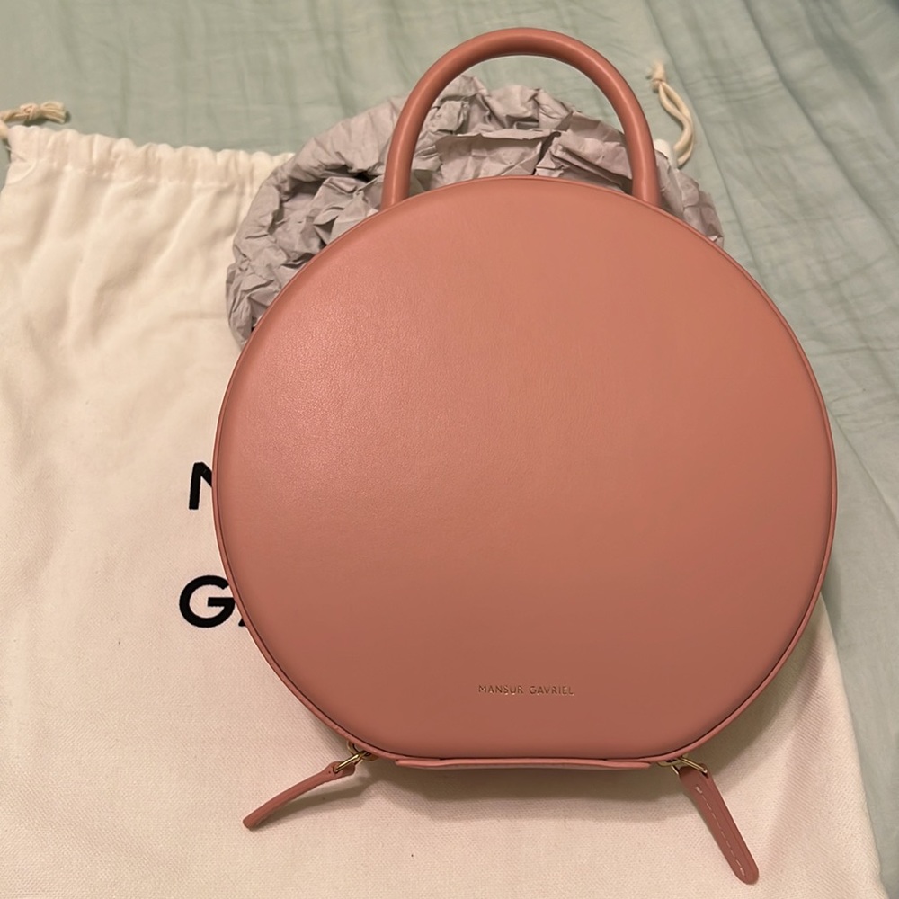 Mansur Gavriel Circle Crossbody Bag in Coral - Picture 10 of 12